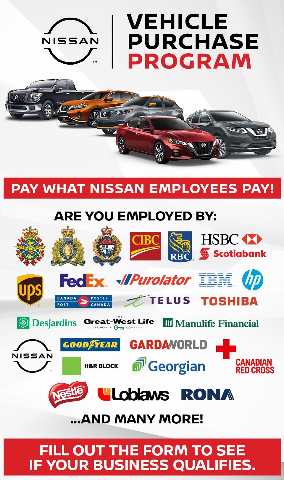 Nissan Vehicle Purchase Program